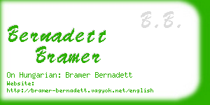 bernadett bramer business card